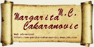 Margarita Čakaranović vizit kartica